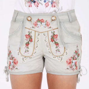 Ladies Flower Nude Lederhosen