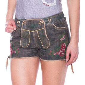 Ladies Shorts Oktoberfest Lederhosen