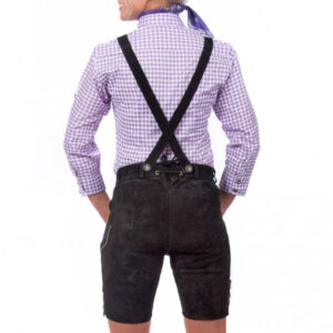 Women’s Embroidered Sophie Black Lederhosen