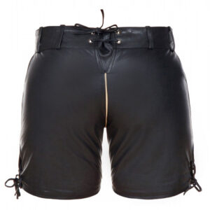 Women Deer Embroidery Black Lederhosen