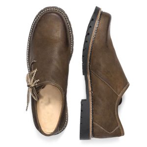 Dark Brown Lederhosen Embroidery Shoes