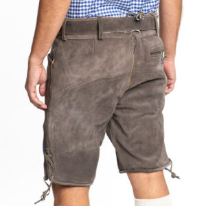 Lederhose Edelweiss Short Brown/ Blue