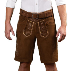 Lederhose Edelweiss Short Dark brown