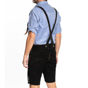 Lederhose Edelweiss Short Black