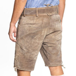 Lederhose Edelweiss Short Brown/ Orange